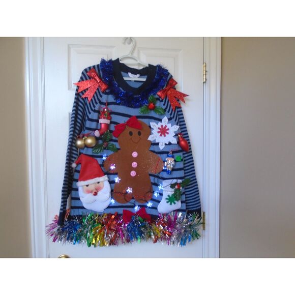 Ugly Christmas Sweater Parties plus size 22 XXXL Ugly tacky xmas sweater NEW - Picture 1 of 5